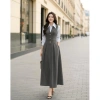 Đầm liền dáng dài giả yếm phối sơ mi: Đầm công sở thanh lịch, tôn dáng, cao cấp, giảm giá 575k 6