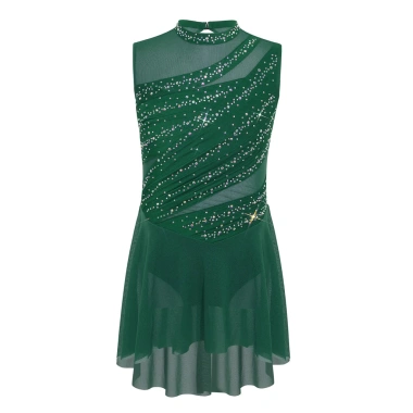 Đầm Lyrical bé gái Nyeemya không tay, lưới, kim cương giả sáng bóng 525.960₫