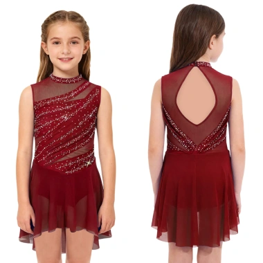 Đầm Lyrical bé gái Nyeemya không tay, lưới, kim cương giả sáng bóng 525.960₫