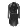 Đầm Lyrical trẻ em bé gái cổ tay dài cutout sheer lưới ruched kim cương giả - Giá 514k 6