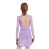 Đầm Lyrical trẻ em bé gái cổ tay dài cutout sheer lưới ruched kim cương giả - Giá 514k 7