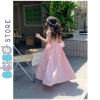 Đầm maxi bé gái hai dây hở lưng - Công chúa hồng nhạt đáng yêu, giá ưu đãi 125k 6