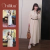 Đầm maxi Chililuu cổ V chiết eo tay dài phong cách tiểu thư thanh lịch 359.000₫