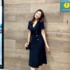 Đầm maxi dài tay cổ V 3 nút gỗ tôn dáng 4 màu - Siêu nhẹ, giá ưu đãi 148k 6