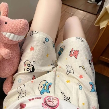 Đầm Mây Cotton Mùa Hè Nữ Hoạt Hình Quần Short Ngắn Rời Thoáng Mát Phong Cách Nhà Đi Bộ Quần Cong Siêu Nhẹ 127k 2