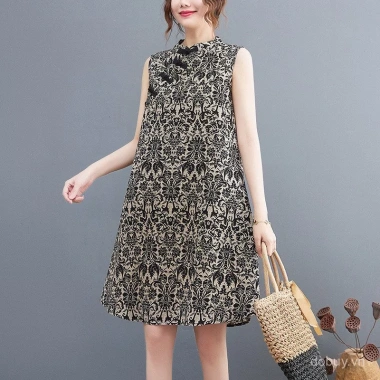 Đầm midi retro văn học ếch nút Trung Quốc - Mùa hè 2.025, giảm 22% 3 Đầm midi retro văn học ếch nút Trung Quốc - Mùa hè 2.025, giảm 22% 3