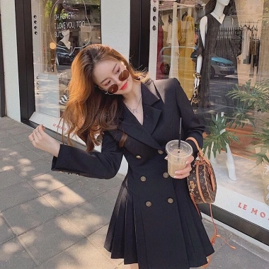 Đầm mini dáng rộng vintage thời trang nữ - Giá ưu đãi 339.471 VND, giảm sâu