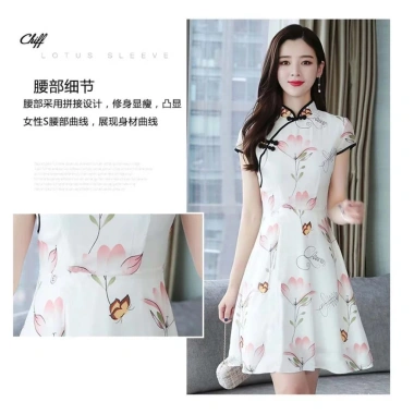 Đầm mini tay ngắn retro Trung Hoa mùa hè - Thời trang cá tính, thoáng mát, giá 416k 6 Đầm mini tay ngắn retro Trung Hoa mùa hè - Thời trang cá tính, thoáng mát, giá 416k 6