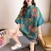 Đầm mùa hè Guochao in hình tương phản màu, thanh lịch, giá ưu đãi 620.512 VND 10