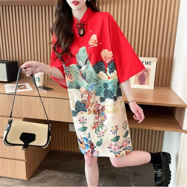Đầm mùa hè Guochao in hình tương phản màu, thanh lịch, giá ưu đãi 620.512 VND 13 Đầm mùa hè Guochao in hình tương phản màu, thanh lịch, giá ưu đãi 620.512 VND 13