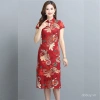 Đầm ngắn tay cheongsam mùa hè retro ôm sát, in họa tiết, phong cách Trung Quốc, giảm còn 131k 5