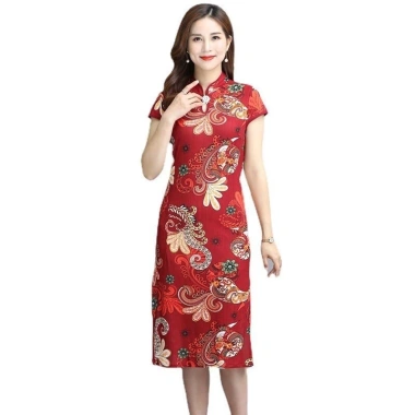 Đầm ngắn tay cheongsam mùa hè retro ôm sát, in họa tiết, phong cách Trung Quốc, giảm còn 131k 6 Đầm ngắn tay cheongsam mùa hè retro ôm sát, in họa tiết, phong cách Trung Quốc, giảm còn 131k 6