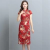 Đầm ngắn tay cheongsam mùa hè retro ôm sát, in họa tiết, phong cách Trung Quốc, giảm còn 131k 7