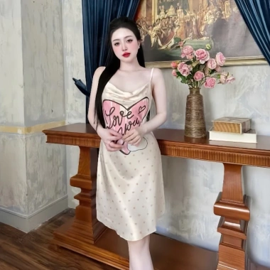 Đầm ngủ cao cấp Hisexy Luã Satin MD97 Dáng xuông liền thân - Giá ưu đãi 89.000đ