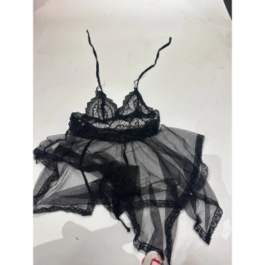 Đầm ngủ đen mới sale dây, nhẹ dưới 53kg, chỉ 30.000 dong - Giá gốc 39.000 dong 2