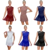 Đầm Nhảy Múa Ruched Nữ Nyeemya Cổ Tròn Không Tay Kim Cương Giả Tôn Lở Lưng - 626.400 VND