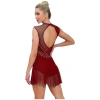 Đầm Nhảy Múa Ruched Nữ Nyeemya Cổ Tròn Không Tay Kim Cương Giả Tôn Lở Lưng - 626.400 VND 7