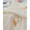 Đầm nhún thêu hoa hai dây trễ vai, bé và mẹ 15-55kg - giảm còn 240k 2