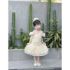 Đầm nhún thêu hoa hai dây trễ vai, bé và mẹ 15-55kg - giảm còn 240k 5