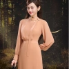 Đầm nữ công sở dài cổ tròn voan ngựa thanh lịch Orchid - Thoáng mát, giá chỉ 328k 2