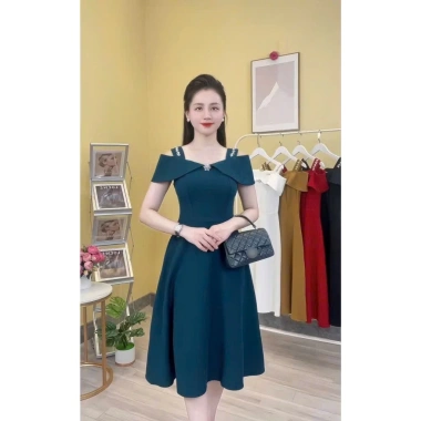 Đầm nữ dáng xòe trễ vai đính đá lấp lánh - đi tiệc sang trọng, giá ưu đãi 171k 8 Đầm nữ dáng xòe trễ vai đính đá lấp lánh - đi tiệc sang trọng, giá ưu đãi 171k 8
