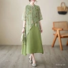Đầm nữ sườn xám retro phong cách Trung Hoa, tay ngắn, đa kích cỡ - chỉ 601.806₫ 6
