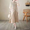 Đầm nữ sườn xám retro phong cách Trung Hoa, tay ngắn, đa kích cỡ - chỉ 601.806₫ 7