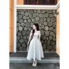 Đầm nữ trắng tay lưới ghép mảnh đính hoa Amity - Giá ưu đãi 199.000đ, phong cách thanh lịch, nhẹ nhàng 7