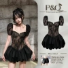 Đầm ren cúp ngực, eo corset, lót trong tiểu thư ballet core - 384.999₫