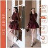Đầm ren tay dài phối tùng xòe 3 lớp, lót quần R7 - Sang chảnh, chỉ 380.000₫