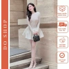 Đầm ren tay dài phối tùng xòe 3 lớp, lót quần R7 - Sang chảnh, chỉ 380.000₫ 4