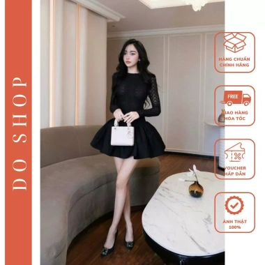 Đầm ren tay dài phối tùng xòe 3 lớp, lót quần R7 - Sang chảnh, chỉ 380.000₫ 6