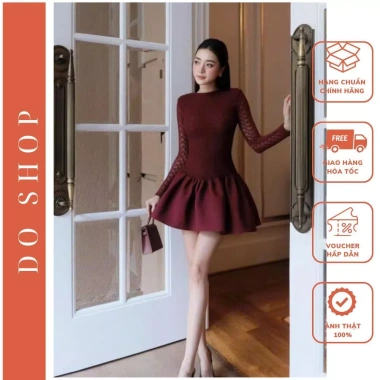 Đầm ren tay dài phối tùng xòe 3 lớp, lót quần R7 - Sang chảnh, chỉ 380.000₫ 7