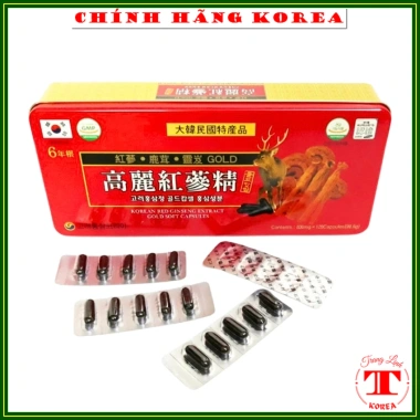 Đạm sâm nhung hươu Hàn Quốc 120 viên hộp đỏ Viên đạm tổng hợp hồng sâm tăng sức đề kháng giá ưu đãi 488.000