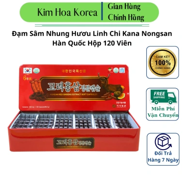 Đạm Sâm Nhung Hươu Linh Chi Kana Hàn Quốc 120 viên - Hàng Chính Hãng, Giảm Giá Đặc Biệt - Giá chỉ 700k