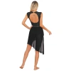 Đầm Sheer Lưới Kim Cương Giả Nữ XS-XXL Mở Lưng Viền Không Tay - Trượt Băng & Khiêu Vũ 4