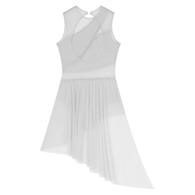 Đầm Sheer Lưới Kim Cương Giả Nữ XS-XXL Mở Lưng Viền Không Tay - Trượt Băng & Khiêu Vũ 6
