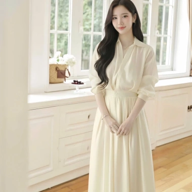 Đầm sơ mi cao cấp Shi Shang - Váy tốt nghiệp dài, chân váy xoè nhẹ nhàng, chỉ 357.000 VND 2 Đầm sơ mi cao cấp Shi Shang - Váy tốt nghiệp dài, chân váy xoè nhẹ nhàng, chỉ 357.000 VND 2
