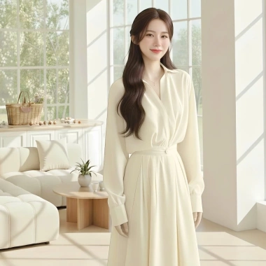 Đầm sơ mi cao cấp Shi Shang - Váy tốt nghiệp dài, chân váy xoè nhẹ nhàng, chỉ 357.000 VND 3 Đầm sơ mi cao cấp Shi Shang - Váy tốt nghiệp dài, chân váy xoè nhẹ nhàng, chỉ 357.000 VND 3