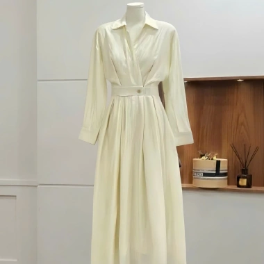 Đầm sơ mi cao cấp Shi Shang - Váy tốt nghiệp dài, chân váy xoè nhẹ nhàng, chỉ 357.000 VND