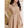 Đầm sơ mi hoa nở 3D ORENDA MODA - Dây đai rời, thiết kế thời thượng, giảm giá 18% chỉ 396k 3