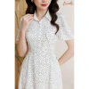 Đầm sơ mi hoa nở 3D ORENDA MODA - Dây đai rời, thiết kế thời thượng, giảm giá 18% chỉ 396k 4