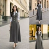 Đầm Sơ Mi Liền Yếm Dáng Dài Công Sở Nữ Cao Cấp - Thiết Kế Sang Trọng Tôn Dáng 7