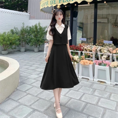 Đầm sơ mi ngắn tay SẴNmay liền gile 1 mảnh xinh xắn phong cách Hàn Quốc - Giảm còn 216k 6 Đầm sơ mi ngắn tay SẴNmay liền gile 1 mảnh xinh xắn phong cách Hàn Quốc - Giảm còn 216k 6