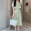 Đầm sơ mi ngắn tay SẴNmay liền gile 1 mảnh xinh xắn phong cách Hàn Quốc - Giảm còn 216k 10