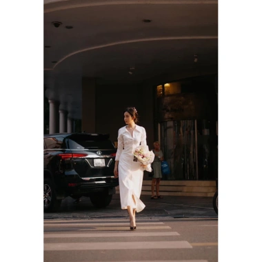 Đầm sơ mi thanh lịch, phù hợp đi làm, đi chơi, sang chảnh, giảm giá 20% chỉ 328k