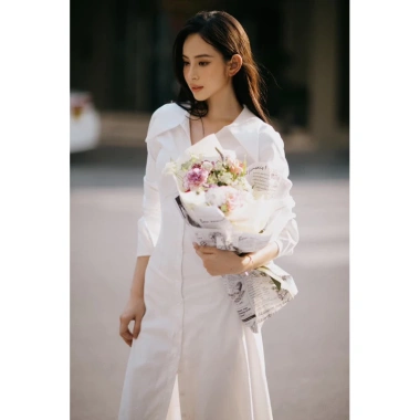 Đầm sơ mi thanh lịch, phù hợp đi làm, đi chơi, sang chảnh, giảm giá 20% chỉ 328k