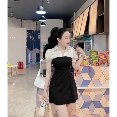 Đầm sơmi phối bigsize 55-90 ký – Thiết kế thanh lịch, giá chỉ 183.600₫