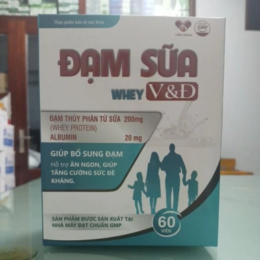 Đạm sữa Whey V&Đ 60 viên Tăng sức đề kháng, bổ sung dưỡng chất, chỉ 180.000 VND