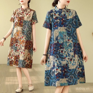 Đầm sườn xám retro hoa vải lanh - phong cách mùa hè, giảm giá 20% chỉ 388.121₫ Đầm sườn xám retro hoa vải lanh - phong cách mùa hè, giảm giá 20% chỉ 388.121₫